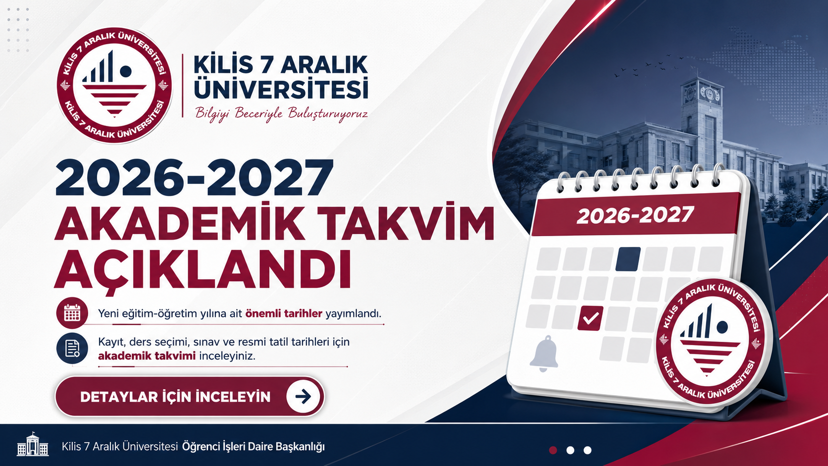 2026-2027 Akademik Takvim Açıklandı